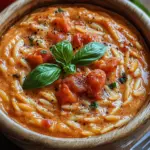 Creamy Vegan Tomato Orzo with Coconut Milk