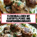 Fleischbällchen mit Kartoffelpüree und Champignonrahmsauce 23 Pinterest Hidden Image