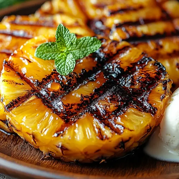 Gegrillte Ananas mit Honig & Zimt