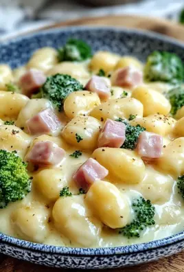 Gnocchi mit Brokkoli und Schinken in cremiger Käsesoße 21 Gnocchi mit Brokkoli und Schinken in cremiger Käsesoße
