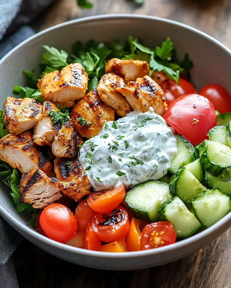 Griechische Hähnchen-Tzatziki-Bowl 18 Griechische