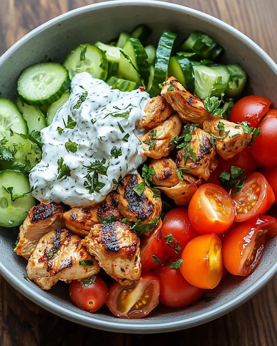 Griechische Hähnchen-Tzatziki-Bowl 20 Griechische Hähnchen-Tzatziki-Bowl