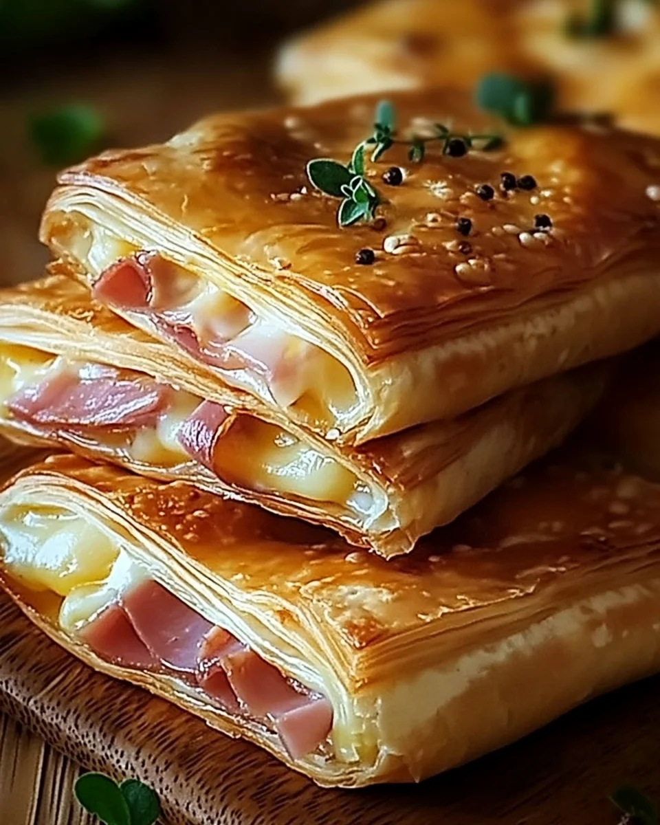Knusprige Blätterteig-Schinken-Käse