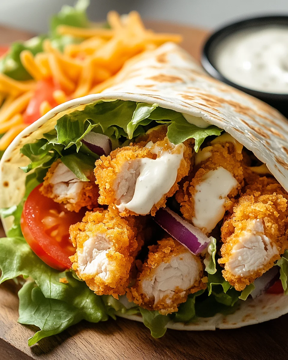 Knuspriger Chicken Ranch Snack Wrap 16 Knuspriger