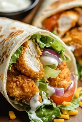 Knuspriger Chicken Ranch Snack Wrap