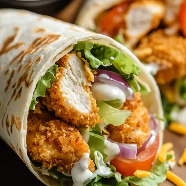 Knuspriger Chicken Ranch Snack Wrap