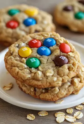 M&M-Cookies mit Haferflocken