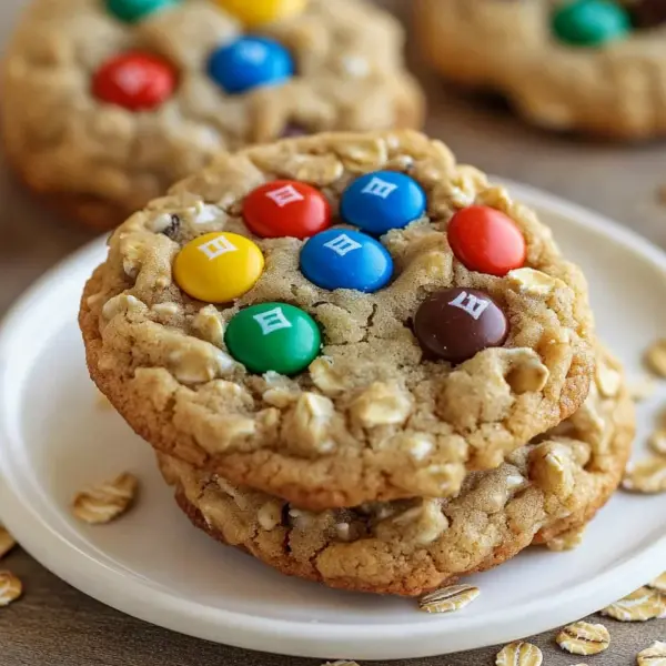 M&M-Cookies mit Haferflocken