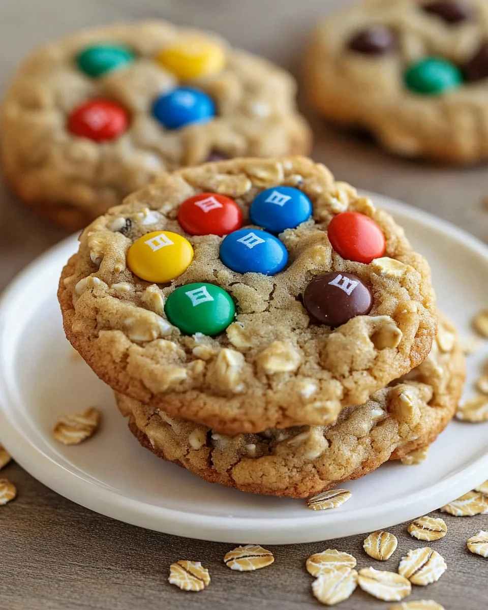 M&M-Cookies mit Haferflocken