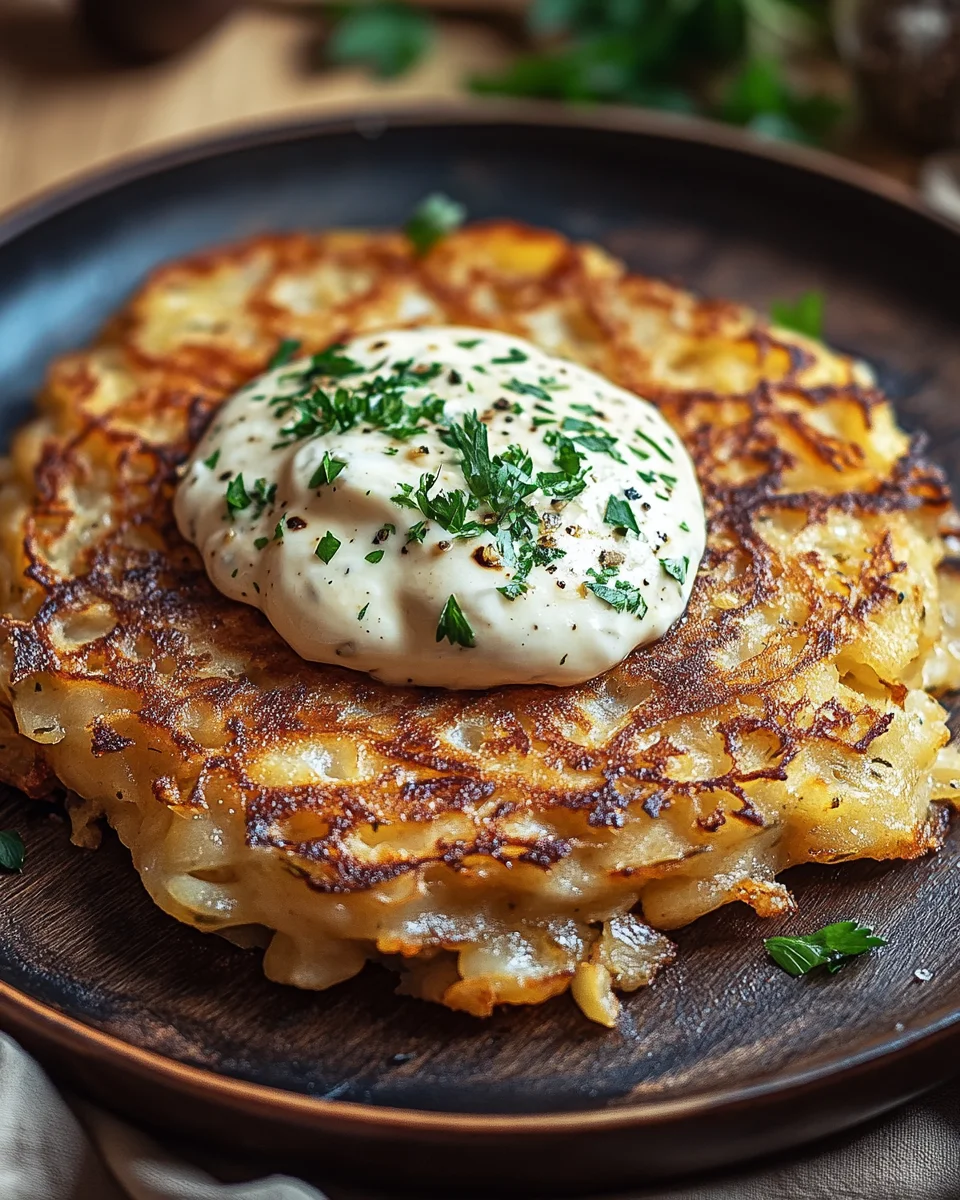 Mozzarella Rösti mit Zwiebel-Pilzrahmsoße 21 Mozzarella Rösti mit Zwiebel-Pilzrahmsoße