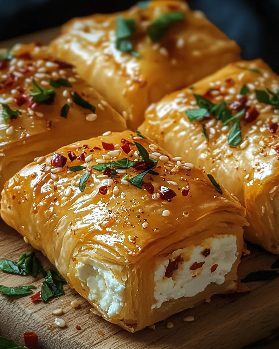Ofen-gebackene Feta-Rollen mit Chili-Honig 16 Ofen-gebackene