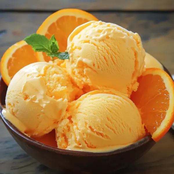 Orangeneis ohne Eismaschine Rezept