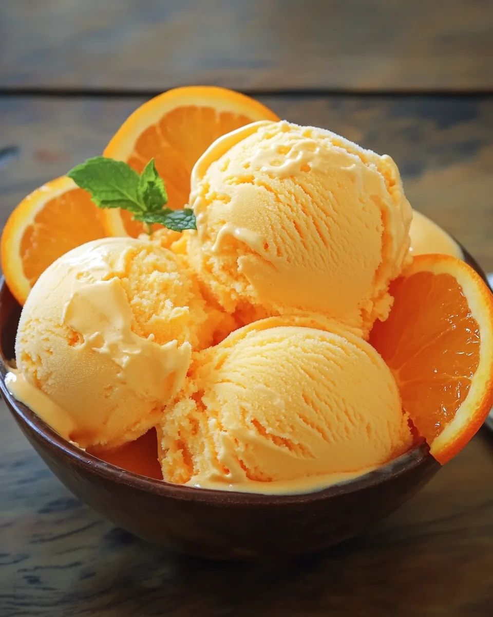Orangeneis ohne Eismaschine Rezept