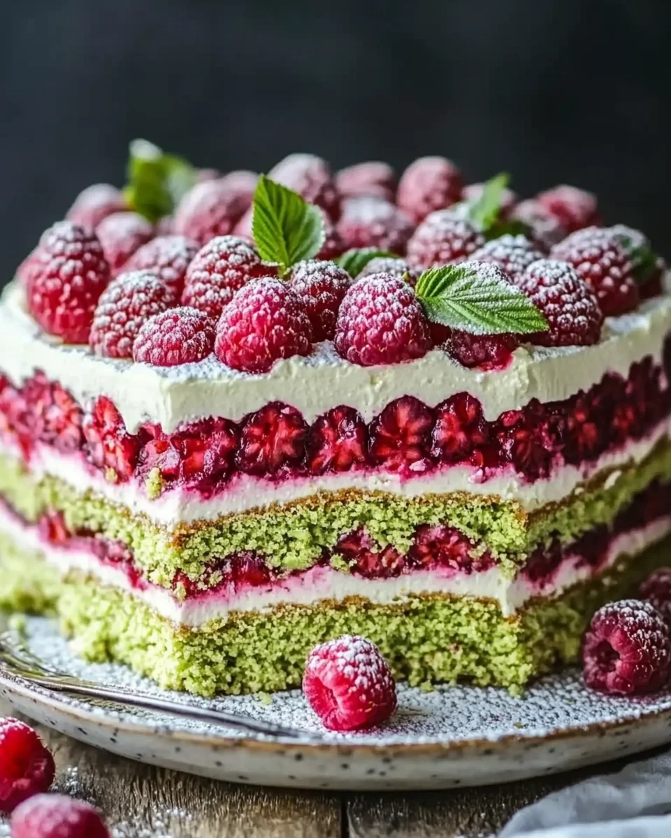 Pistazien-Himbeer-Torte mit Mascarpone-Creme 22 Pistazien-Himbeer-Torte