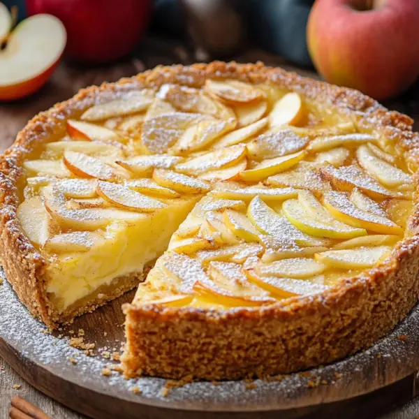 Saftiger Apfelkuchen mit Pudding