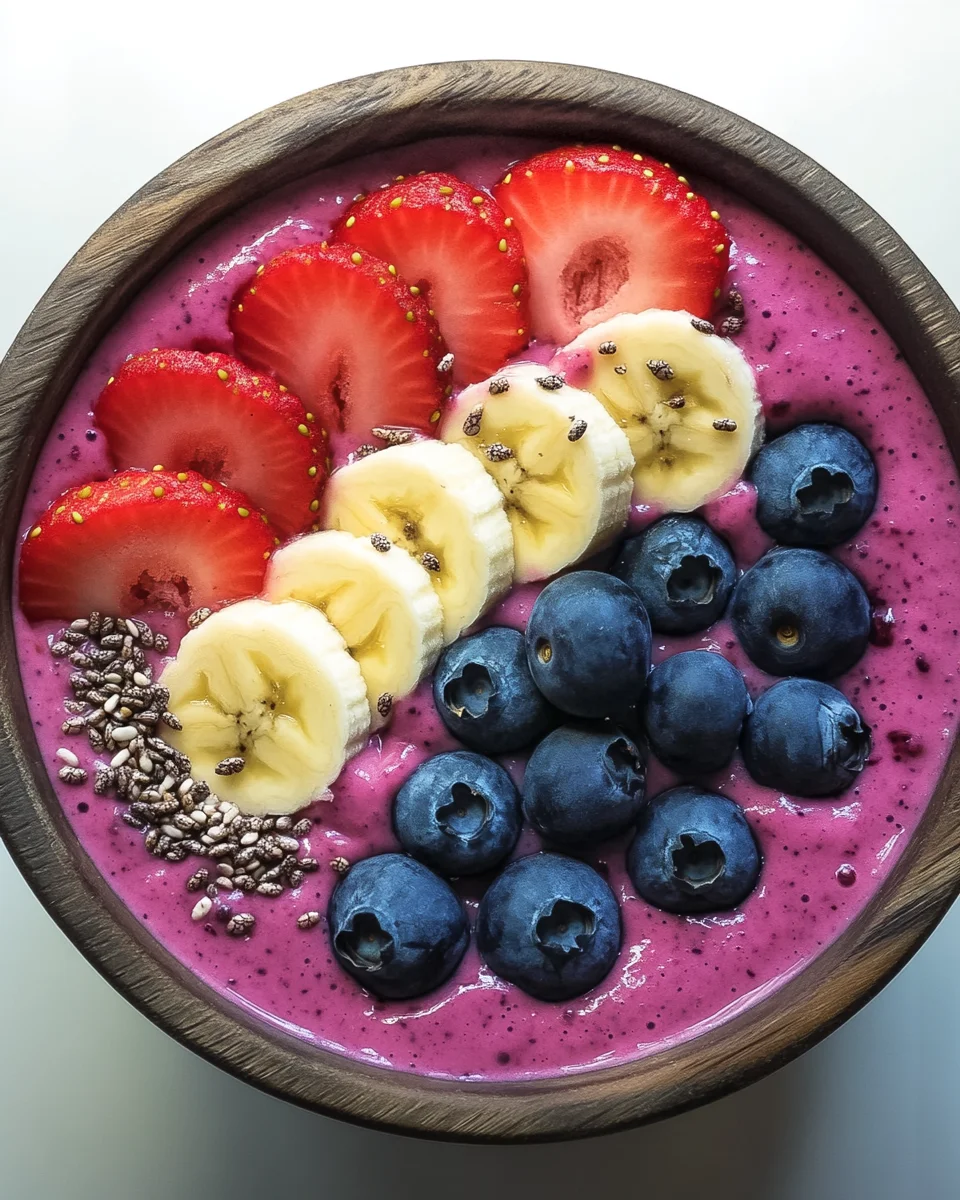 Smoothie Bowl mit Beeren (kalorienarm) 15 Smoothie