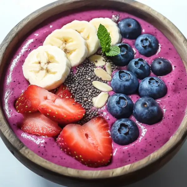 Smoothie Bowl mit Beeren (kalorienarm)