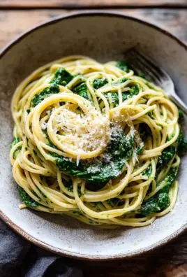 Spaghetti mit Spinat Frischkäse-Sauce 20 Spaghetti mit Spinat Frischkäse-Sauce