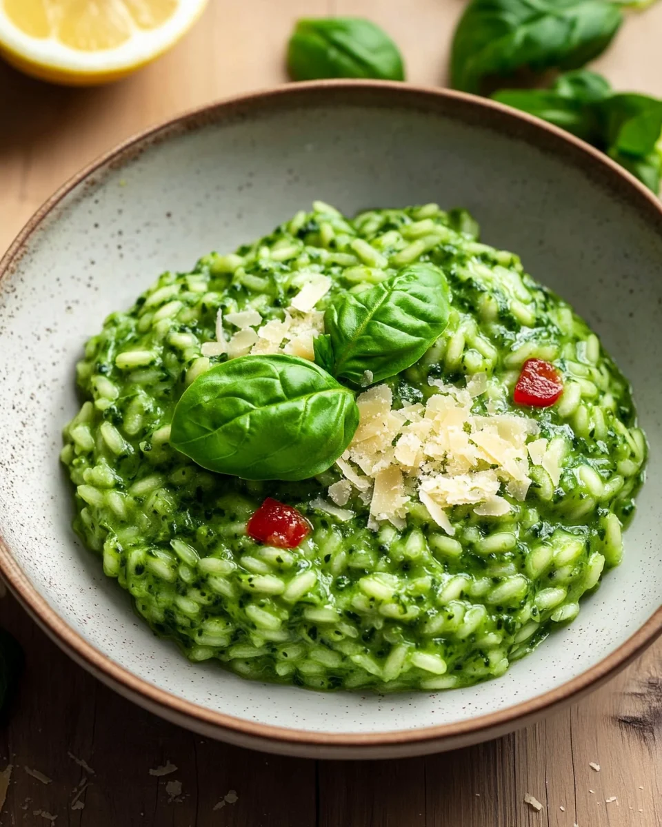 Spinat Risotto mit frischen Kräutern 28 Spinat