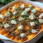 S&uuml;&szlig;kartoffel-Hackfleisch-Auflauf mit Feta