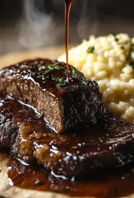 Tender Beef Brisket in Cola with Creamy Parmesan Risotto