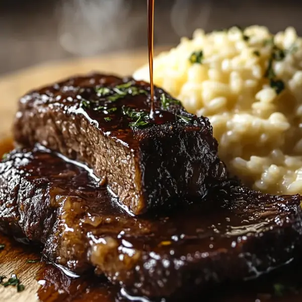 Tender Beef Brisket in Cola with Creamy Parmesan Risotto