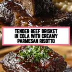 Tender Beef Brisket in Cola with Creamy Parmesan Risotto 19 Pinterest Hidden Image