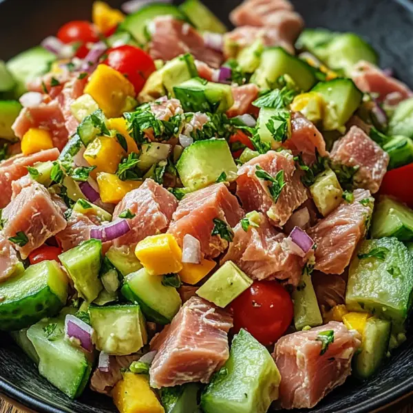 Thunfischsalat mit frischem Gemüse