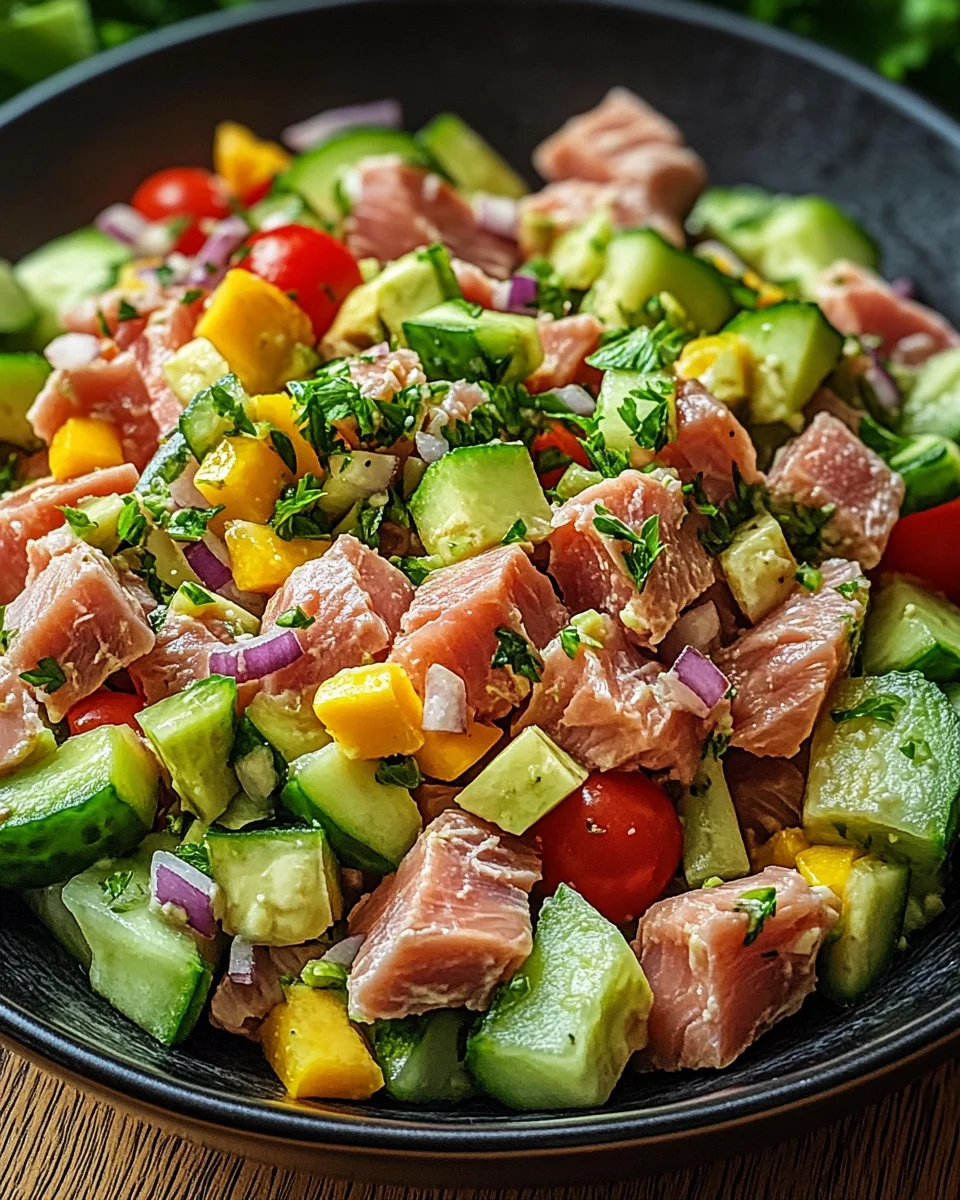 Thunfischsalat mit frischem Gemüse