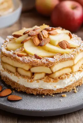 Apfel-Mascarpone-Torte mit Mandelboden