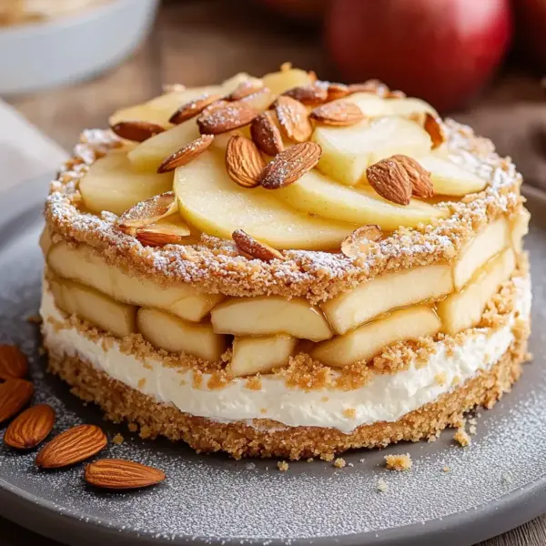 Apfel-Mascarpone-Torte mit Mandelboden