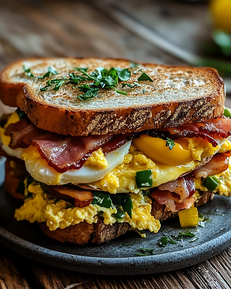 Bauernfrühstücks-Sandwich