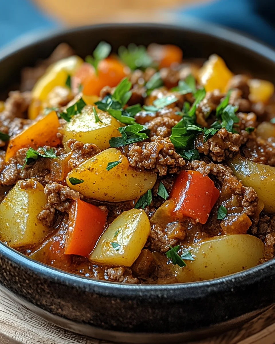 Bauerntopf mit Hackfleisch, Kartoffeln & Paprika 22 Bauerntopf