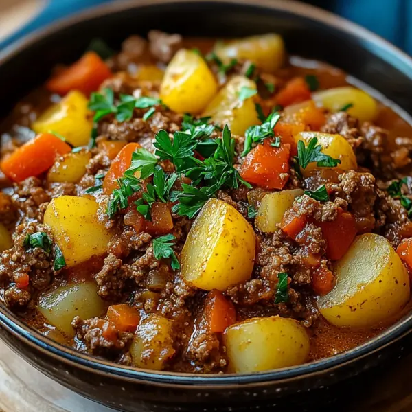 Bauerntopf mit Hackfleisch, Kartoffeln & Paprika