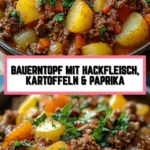 Bauerntopf mit Hackfleisch, Kartoffeln & Paprika 21 Pinterest Hidden Image