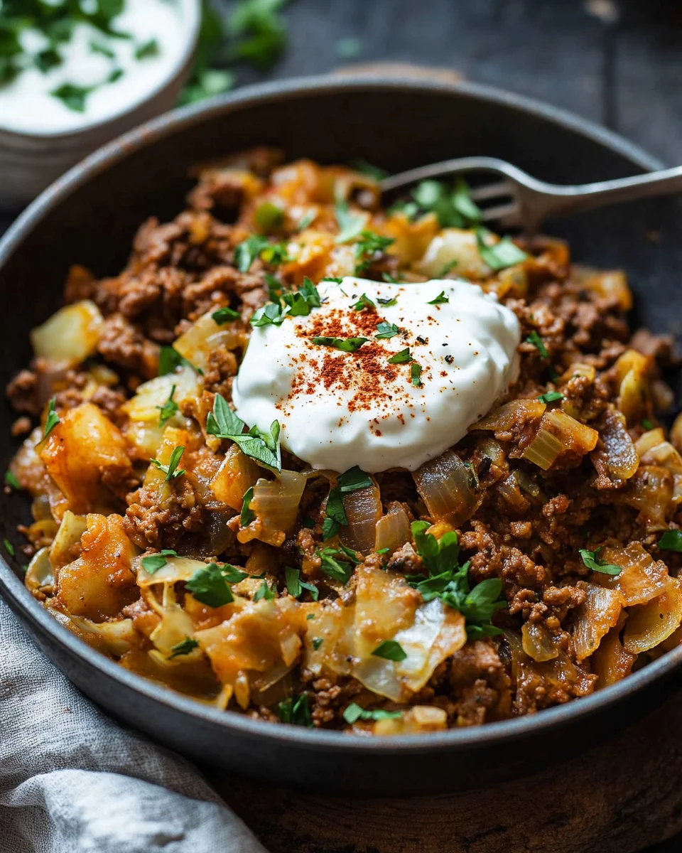 Bombastische Spitzkohl-Hackfleisch-Pfanne