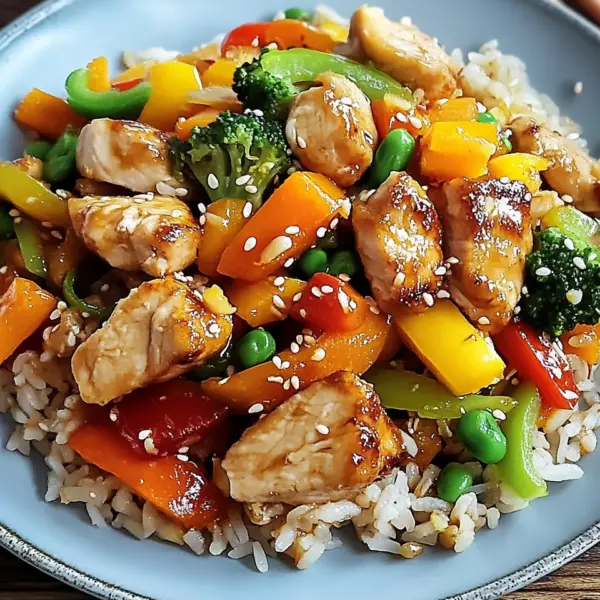 Bratreis mit Hähnchen