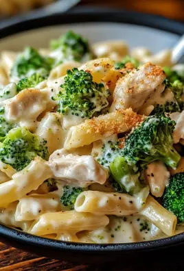 Cremige Hähnchen-Brokkoli-Alfredo Pasta