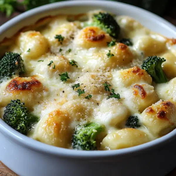 Cremiger Gnocchi Brokkoli-Auflauf