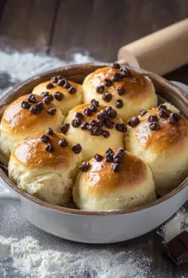 Fluffige und weiche Schokobrötchen aus Hefeteig
