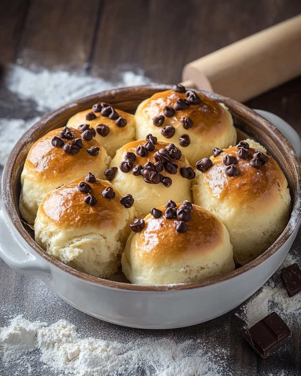 Fluffige und weiche Schokobrötchen aus Hefeteig