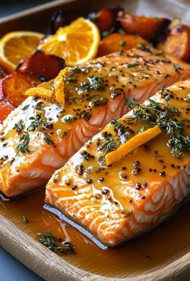 Gebackener Orangen-Lachs mit Honig-Senf-Glasur 20 Gebackener Orangen-Lachs mit Honig-Senf-Glasur
