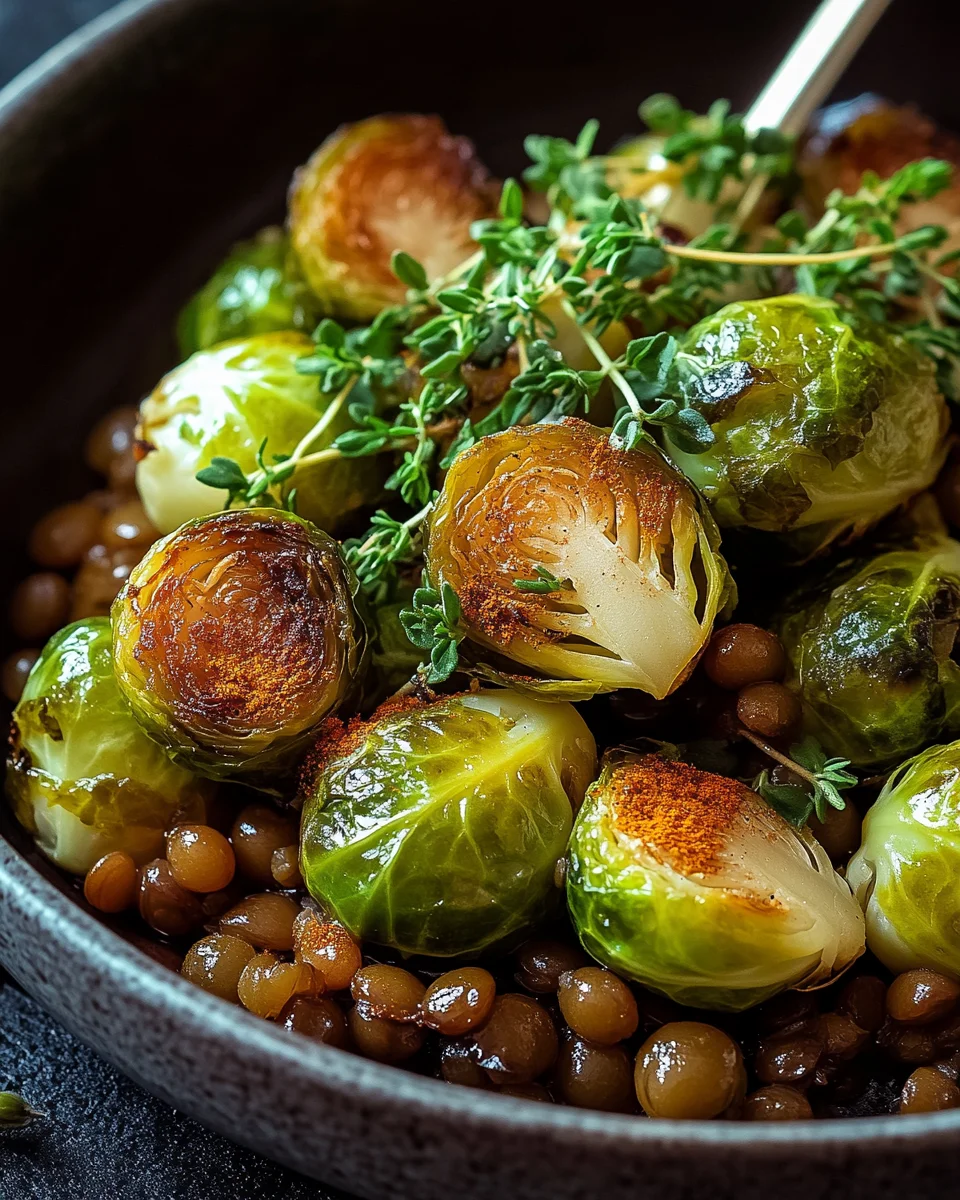 Gebratener Rosenkohl mit Berglinsen 20 Gebratener