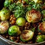 Gebratener Rosenkohl mit Berglinsen