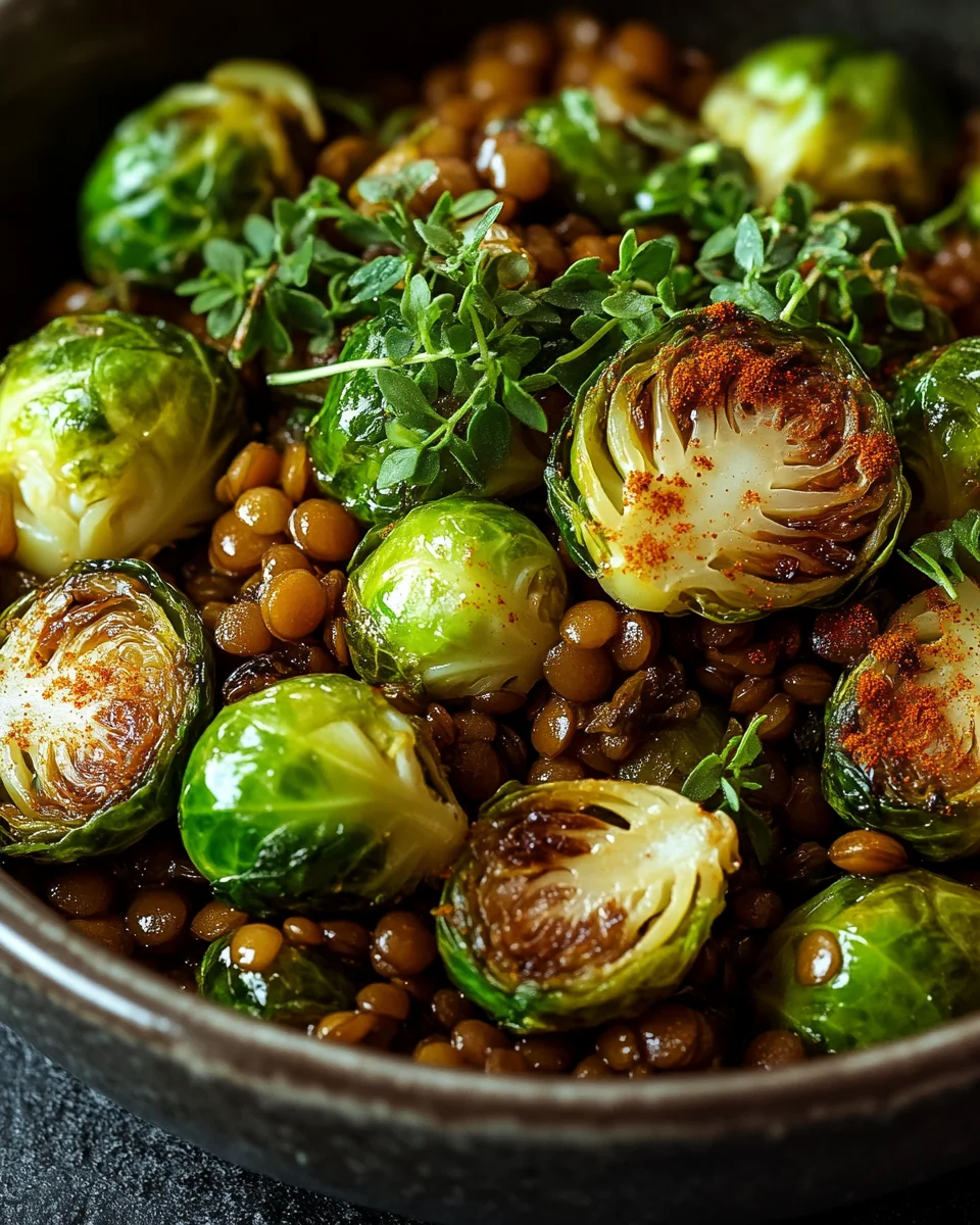 Homepage 5 Gebratener Rosenkohl mit Berglinsen