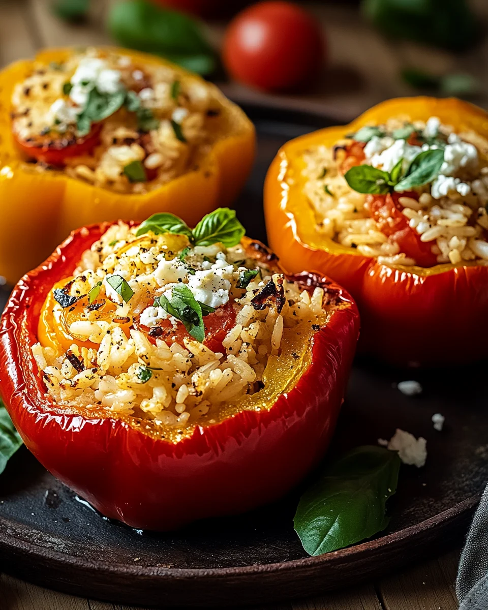 Gefüllte Ofenpaprika mit Reis und Feta 18 Gefüllte