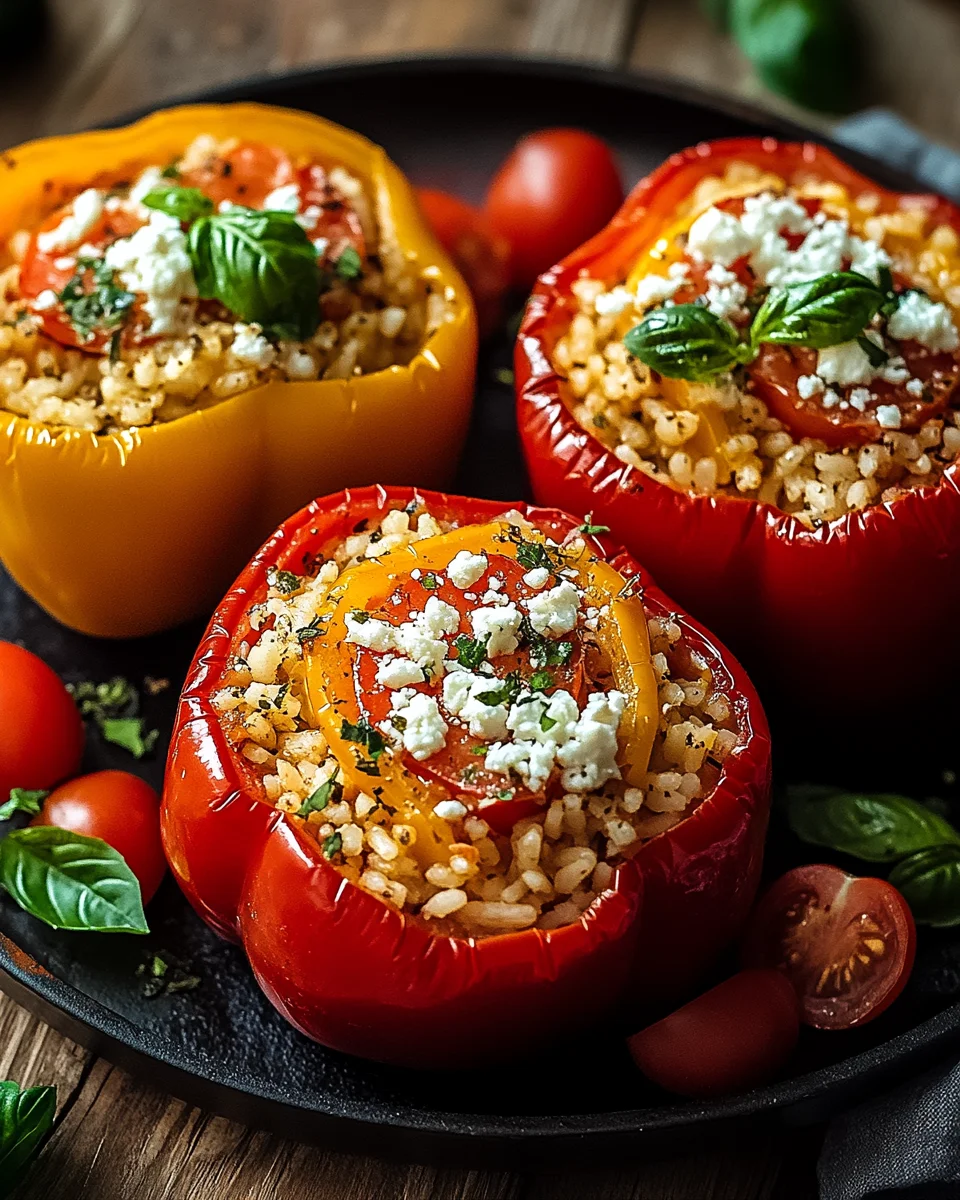 Gefüllte Ofenpaprika mit Reis und Feta 20 Gefüllte Ofenpaprika mit Reis und Feta