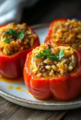 Gefüllte Paprika mit Hackfleisch und Reis 25 Gefüllte Paprika mit Hackfleisch und Reis