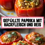 Gefüllte Paprika mit Hackfleisch und Reis 19 Pinterest Hidden Image