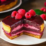 Himbeerkuchen mit Schokopudding
